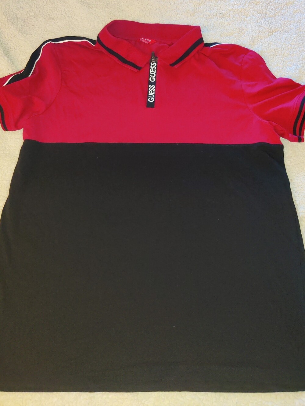 Men's Guess Colorblock Polo Shirt Size Large